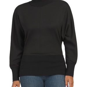 Theory Black double knit turtle neck top. Size S NWT.